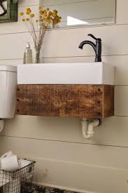Remodelaholic Reclaimed Wood Floating Vanity Floating Bathroom Vanities Small Bathroom Sinks Ikea Sinks