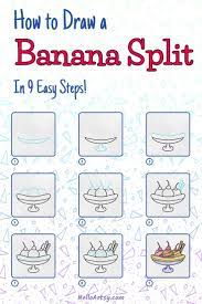 Banana Split Drawing In 2022 | Drawings, Banana Split, Drawing Lessons