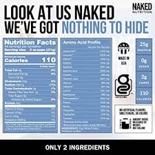 Amazon.com: NAKED nutrition 3LB Non-GMO Egg White Protein Supplement  Powder, Unflavored, No Additives, Paleo, Dairy Free, Gluten Free, Soy Free  – 25g Protein, 44 Servings, 3 pounds : Health & Household