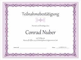 Die teilnehmer der basisschulungen erhalten eine teilnahmebestätigung. Teilnahmebestatigung Design Lila Kette