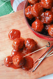 Beefy Meatballs Cooked Low And Slow In The Crock Pot In A Sauce Made With Bbq Sauce Apricot Preserves Crock Pot Meatballs Sweet And Sour Meatballs Meatballs