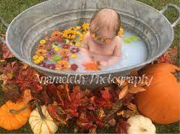 Baby boy in a milk bath. Anameleth Photography Fall Flowers Pumpkin Milk Bath Baby Photo Fall Milk Bath Fall Milk Bath Baby Milk Bath Photos