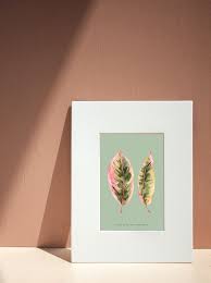 Watercolor Ficus Elastica Variegata Wall Art House Plant Etsy In 2020 Plant Lover Gift Plant Lover Ficus