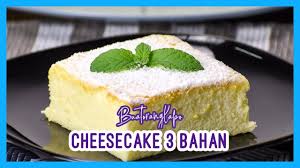 Resepi kek pandan bakar sedap dan moist. Cheesecake 3 Bahan Mudah Gebu Dan Sedap Buat Orang Lapo