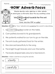 A collection of english esl worksheets for home learning, online practice, distance learning and english classes to teach about languages, languages. Free Adverb Worksheet 2nd Grade Worksheets Third Grade Grammar Worksheets Language Arts Worksheets