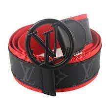 Sie suchen den besten sale? Louis Vuitton Belt M0131 Monogram Eclipse Canvas Black Red Louis Vuitton Belt Belt Mens Belts