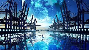 Check spelling or type a new query. Hd Wallpaper Anime Sky Blue Moon Anime Girls Industrial Wallpaper Flare