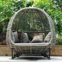 outdoor leisure rattan lying bed nest basket chair wicker patio chairs outdoor patio chaise lounge basket chair