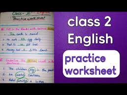 For esl (english as a second language) students. Class 2 English Practice Worksheet Youtube