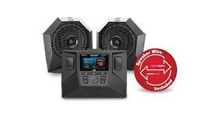 Rzrsystem1 Level 1 Complete Audio System For Polaris Rzr Xp1000 And 900 With Headunit And Dash Mount Speaker Pods Mtx Audio Serious About Sound