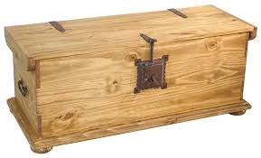 Add to favorites vintage wooden treasure storage trunk, large storage chest, brown trunk coffee table siyoi 4 out of 5 stars (46. Rustic Pine Trunk Coffee Table Mexican Furniture