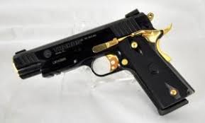 Custom Black And Gold 1911 Taurus 1911 Hi Polish Black With Gold Accents 38 Super 5 Nib 1 191101 38pbg1 This 1911 From Taurus Features Hammer Hand Guns Pistol Holster Guns Pistols