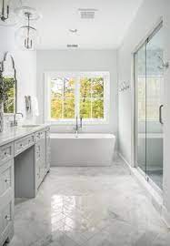 » modern white bathroom black vanity gray herringbone. 10 Herringbone Marble Floor Ideas Bathrooms Remodel Bathroom Design Herringbone Marble Floor