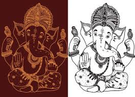 Select from our wide range of ganpati invitation card maker online which you can send easily via. Indian God Lord Ganesha Or Ganpati Line Drawing For Wedding Cards Royalty Free Cliparts Vectors And Stock Illustration Image 168608405