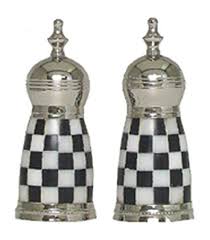Black And White Checkered Salt And Pepper Shakers Salt Pepper Shakers W Black White Checkered Bone Sides Checkers Review Salt Pepper Shakers Shakers Salt