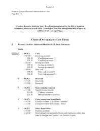 Chart Of Accounts For Law Firms