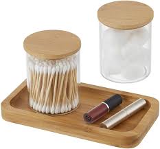 Maybe you would like to learn more about one of these? Buy Yinine Glass Apothecary Jars Qtip Holder Dispenser Glass Bathroom Vanity Jar Containers Organizer With Bamboo Lid For Cotton Ball Swab Pad Rounds Q Tip Bath Salts 2 Pack Online In Turkey B08p63ghds