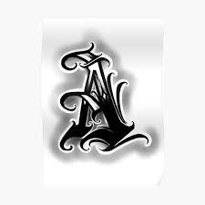 Download gangsta typeface | tattoo fonts (515659) today! Chicano Lettering Posters Redbubble