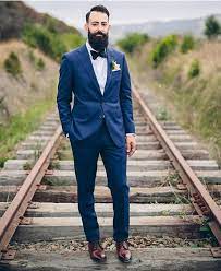Well-groomed Qa Navy Tuxedo With Brown Shoes Ternos De Casamento Azuis Ternos Para Casamento Noivo Terno Masculino Casamento