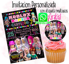 Roblox is the ultimate virtual universe that lets you create, share experiences with friends, and be anything you can imagine. Detallitos Papel Invitaciones Y Recuerdos Invitacion Roblox Nina Tipo Pizarron