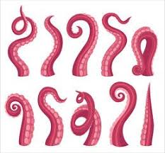 Octopus Tentacles Cartoon Color Vector Illustrations Set Ad Cartoon Tentacles Octopus Color Tentacle Art Octopus Tentacles Art Octopus Illustration
