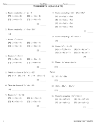 Prime factorization trees worksheets these factor tree worksheets are great for practicing these factor tree worksheets will generate 6 prime factorization tree problems per worksheet. Worksheet 2 Factoring Polynomials Lesson Plan For 8th 10th Grade Lesson Planet