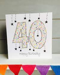 Perfect for friends & family to wish them a happy birthday on their special day. 40th Birthday Card Male Unisex Female Boys Girls Age Birthday Card Handcut Handdrawn Greetings Card Whimsical Ooak Stars 40th Birthday Cards 60th Birthday Cards Birthday Cards