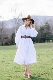 Meagan Brandon Fashion Blogger Of Meagan S Moda Wears H M White Cotton Shirt Dress With Leather Belt And Slide Sandals Meagan S Moda New big cut collar 100% cotton white dress shirt men. moda wears h m white cotton shirt dress