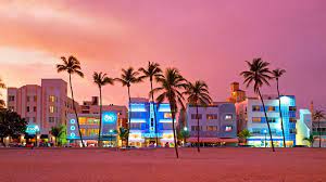 Relax, grab a drink and take in the incredible views of the sunset over the bay and downtown miami. Miami South Beach Sunset 1920x1080 Wallpaper