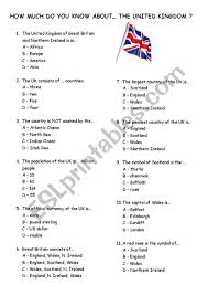 'the final frontier' could be 's pa ce'. Quiz About The Uk Esl Worksheet By Blackssheep