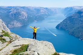Preikestolen is a mountain plateau raging 604 meters above the lysefjord. Preikestolen Fjord Cruise And Hike Summer Sightseeing Stavanger Norway