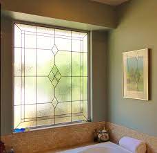 There are a few different design strategies when it comes the exact placement of a window inside a sometimes a glass door makes more sense than a window, especially if the room has access to a. Houston Bathrooms Scottish Stained Glass Custom Studio