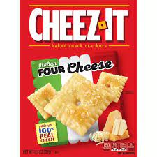 Cheez It Italian Four Cheese Baked Snack Crackers 12 4oz Snacks No Bake Snacks Cracker Snacks