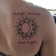 Sun And Moon Tattoo With Quote Moon Tattoo Tattoos Sun And Moon Tattoo Meaning