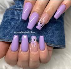 35+ simple festive christmas acrylic nail designs for winter, you can collect images you discovered organize them. Purple Flame Nails Purple Acrylic Nails Acrylic Nails Coffin Short Purple Nails