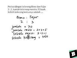 Perbandingan kelereng jika diketahui selisih. Perbandingan Kelereng Bimo Dan Fajar 2 3 Jumlah Kelereng Mereka 70 Buah Selisih Keduanya Adalah Youtube
