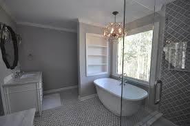 Freestanding acrylicthis vanity art 55 in. Master Bathroom With Freestanding Tub Custom Shower Taber Residential