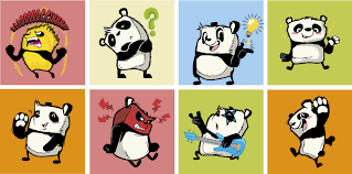 You can even turn your company logo or slogan into a sticker. Playing Pandas Wall Border Sticker Tenstickers