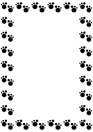 Black And White Paw Print Border Dog Paw Border Clip Art Paw Print Clip Art Clip Art Borders Clip Art