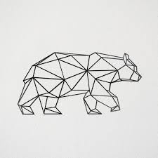 Aesthetic Black And White Geometric Animal Drawings Geometric Bear Etsy In 2020 Geometric Bear Tattoo Geometric Bear Geometric Animal Tattoo