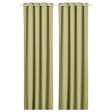 Hilleborg Room Darkening Curtains 1 Pair Light Olive Green 57x98 Ikea