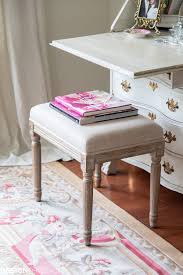 Bar stools, set of 3, elegant french style, custom upholstery. The Bedroom Bench 20 Affordable French Style Ottomans