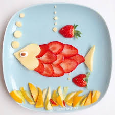 Strawberry Fish Fun With Food Food Crafts Food Art For Kids Breakfast Ideas Kids Toddlers