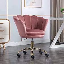 This unique knot stool is inspired by the nautical elements and aesthetics. Amazon Com Comfy Upholstered Lotus Home Office Desk Chair Velvet Accent Armchair Adjustable Swivel Task Stool With Gold Plating Base Blush Pink Kitchen Dining