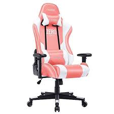 musso ergonomic white and pink gamingchair gaming chair chair pc gaming chair