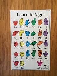 Wise Owl Resources Large Peel Stick Asl American Sign Language Fingerspelling Chart