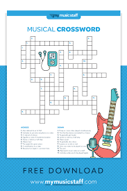 Musical Crossword Activity Sheet Music Theory Worksheets Music Activities Music Teaching Resources