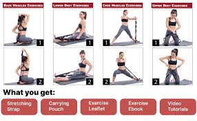 Check spelling or type a new query. Amazon Com Yoga Evo Stretching Strap With Loops For Physical Therapy Yoga Exercise And Flexibility Elastic Fitness Stretch Band Exercise Instructions Carry Bag Sports Outdoors