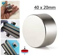 Deago 40x20mm Super Strong Neodymium Rare Earth Disc Magnet, Permanent  Magnet Disc, N52 Most Powerful Round Magnets - One Piece