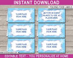Experiment & learn with paper, art techniques, pop up cards etc. Frozen Party Food Labels Place Cards Winter Theme Birthday Party